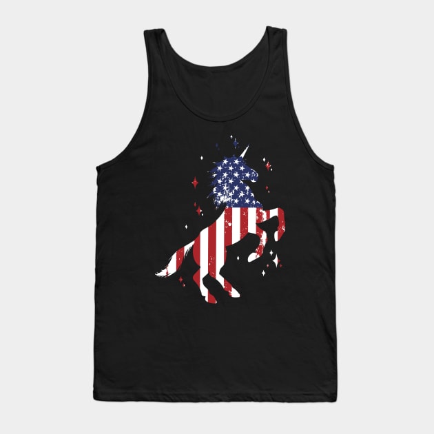 Americorn Unicorn 4th of July Tank Top by sumikoric